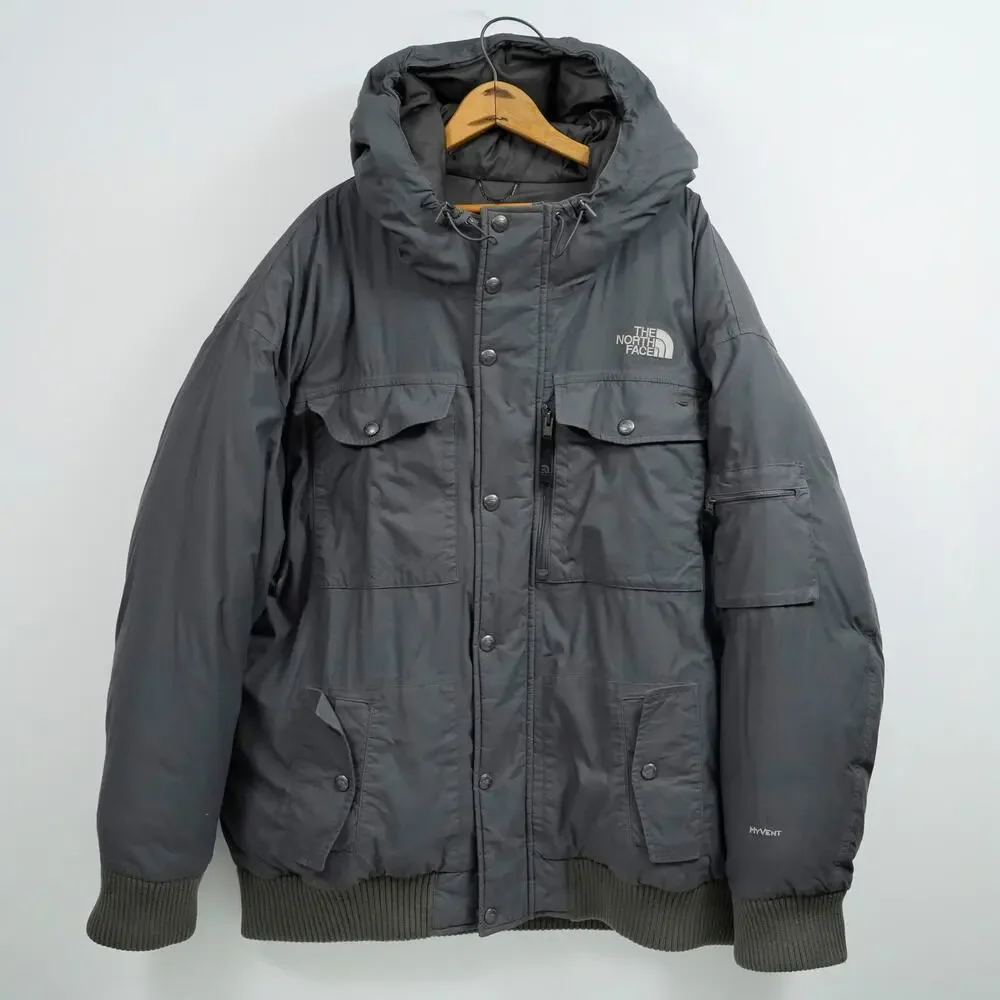 The North Face Gotham HyVent Goose Down Jacket Men's XXL Black Gray Hooded